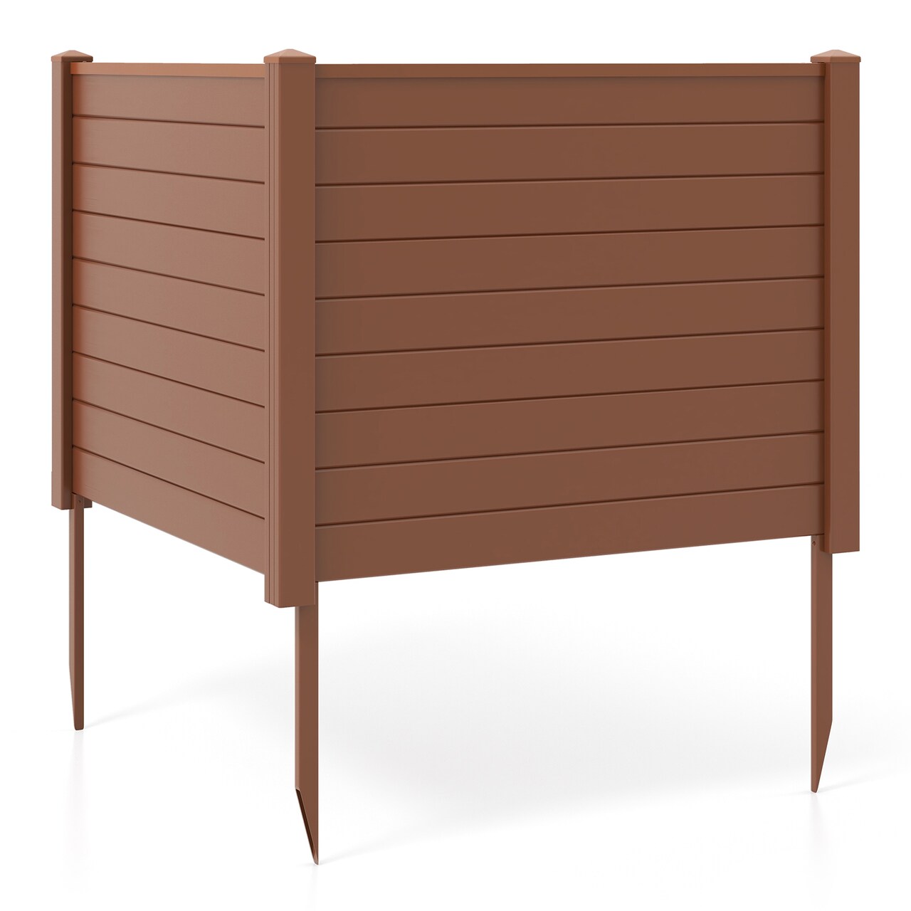 PVC Outdoor Privacy Fence 48x37.5 Easy Install Windproof 2 Panels